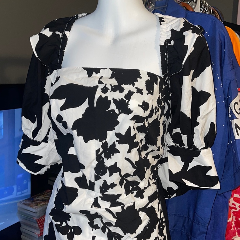 Christopher John Rogers for Target black and white print dress. Size 16w/18w